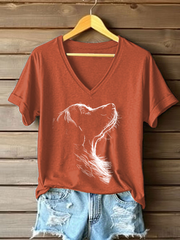Women's Golden Retriever Printed Casual T-shirt
