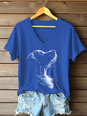 Women's Golden Retriever Printed Casual T-shirt
