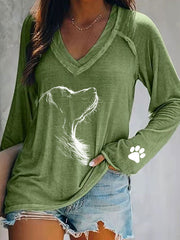 Women's Golden Retriever Printed Casual T-shirt