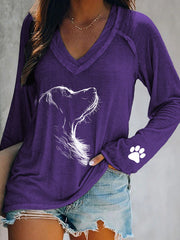 Women's Golden Retriever Printed Casual T-shirt