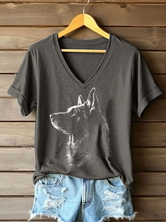 Women's Shepherd Print Casual T-Shirt