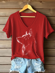 Women's Shepherd Print Casual T-Shirt