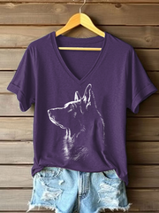 Women's Shepherd Print Casual T-Shirt