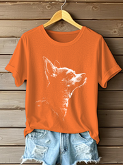 Women's Chihuahua Print Casual T-Shirt