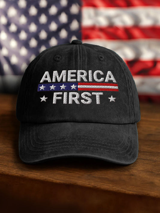 Unisex Anti War Ameirica First Peace FDT 8647 Printed Hats