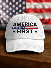 Unisex Anti War Ameirica First Peace FDT 8647 Printed Hats