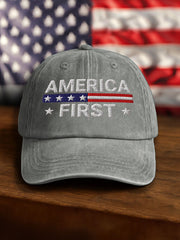 Unisex Anti War Ameirica First Peace FDT 8647 Printed Hats