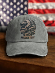 Unisex Anti War Ameirica First Peace FDT 8647 Printed Hats