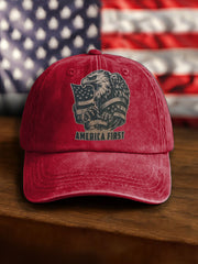 Unisex Anti War Ameirica First Peace FDT 8647 Printed Hats