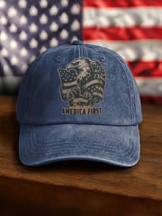 Unisex Anti War Ameirica First Peace FDT 8647 Printed Hats