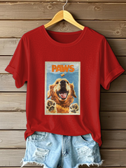 Women's Golden Retriever Printed Casual T-shirt