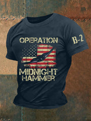 Men's Operation Midnight Hammer B-2 Spirit Short-sleeved T-shirt