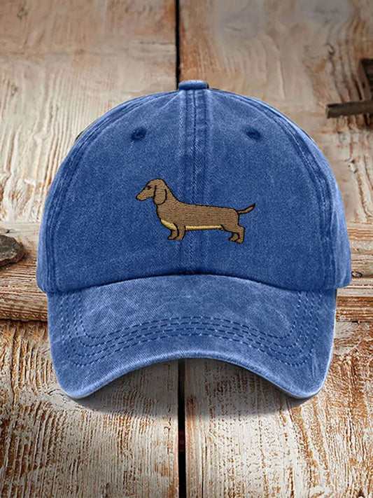 Dachshund washed neutral hats