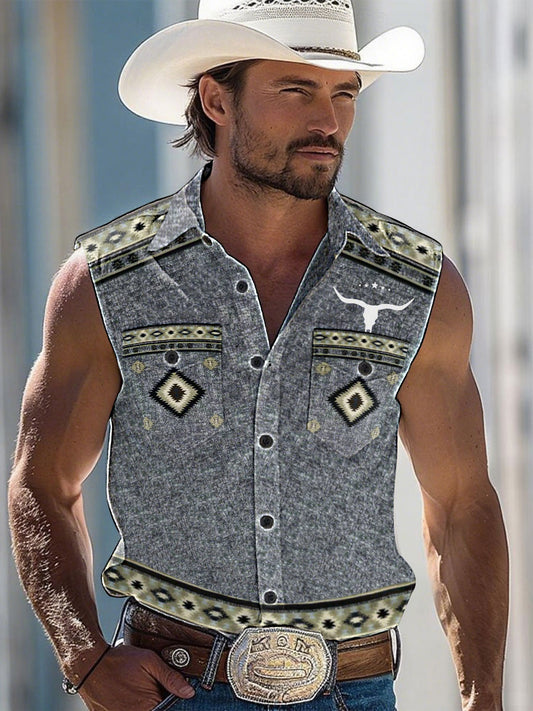 Men's western style vest