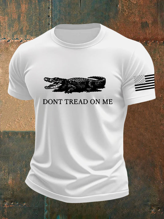 Men's Retro Alligator Alcatraz Funny Florida Everglades Dark Humor Short Sleeve Tee