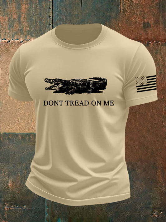 Men's Retro Alligator Alcatraz Funny Florida Everglades Dark Humor Short Sleeve Tee
