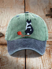 Black and white cat neutral hats