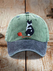 Black and white cat neutral hats