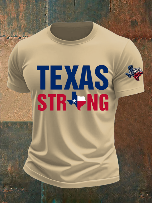 Men's Texas Strong Short-Sleeved Printed T-Shirt