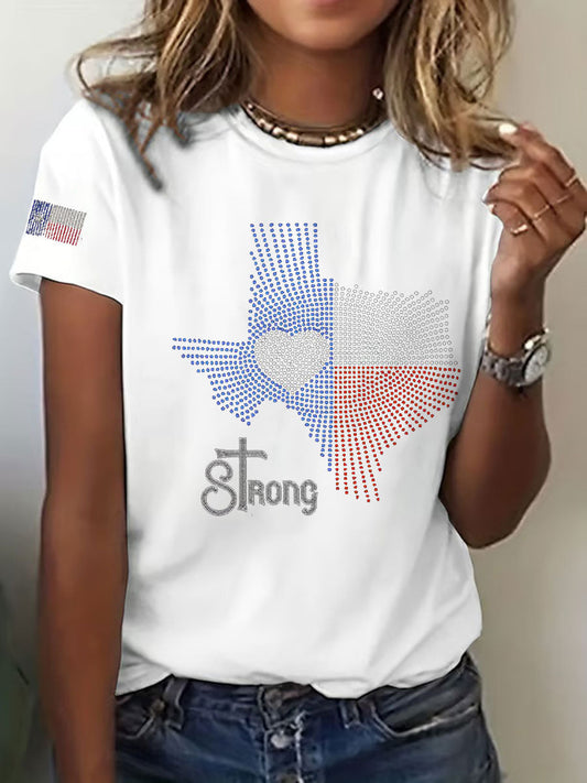 Women's Texas Strong Printed T-Shirt