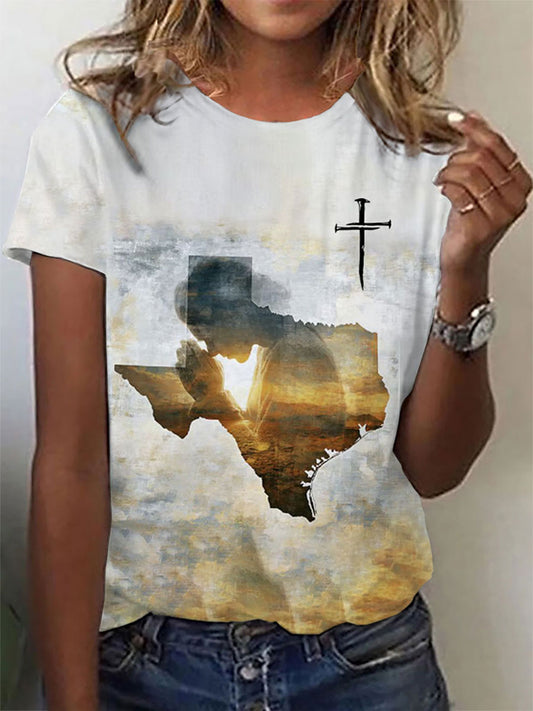 Women's Pray For Texas T-shirts
