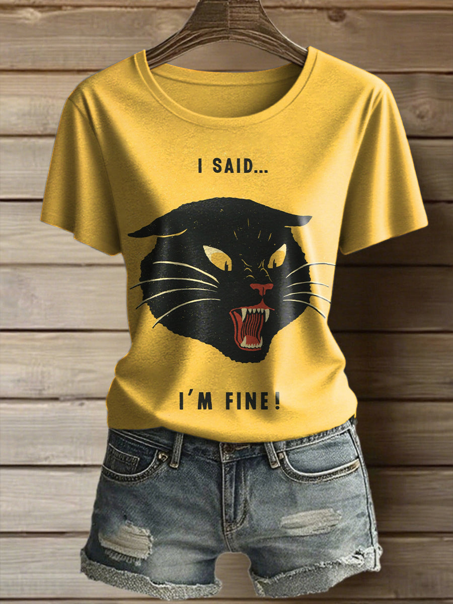 Women's Funny Cat T-shirt