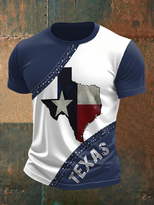 Men's Retro Texas Print Texas Strong Tee