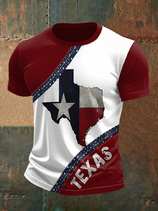Men's Retro Texas Print Texas Strong Tee