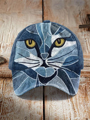 Artistic cat print unisex hats