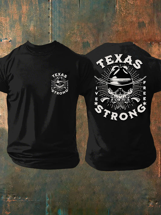 Men's Texas Print Casual T-Shirt
