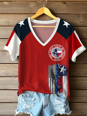 Women's Texas Flag Proud Printed T-shirt