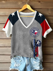 Women's Texas Flag Proud Printed T-shirt