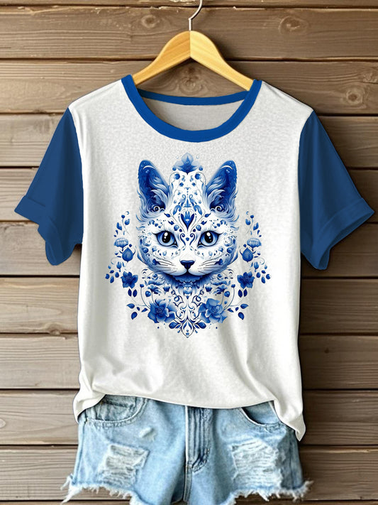 Women's Flowers Animal Printed T-shirt