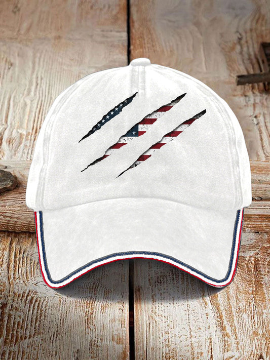 Unisex American Flag Printed Hat