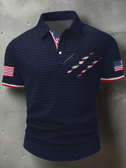 Men's American Flag Printed Casual Tops