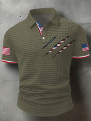 Men's American Flag Printed Casual Tops