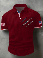 Men's American Flag Printed Casual Tops