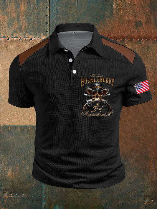 Men's Veteran Defend 2nd Amendment Printed Casual Tops