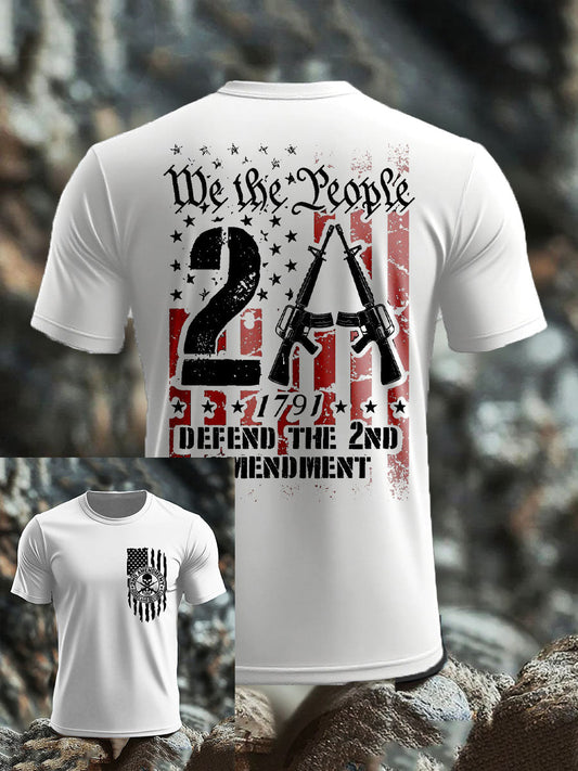 Men's Veteran Defend 2nd Amendment Printed T-shirt