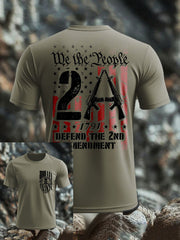 Men's Veteran Defend 2nd Amendment Printed T-shirt