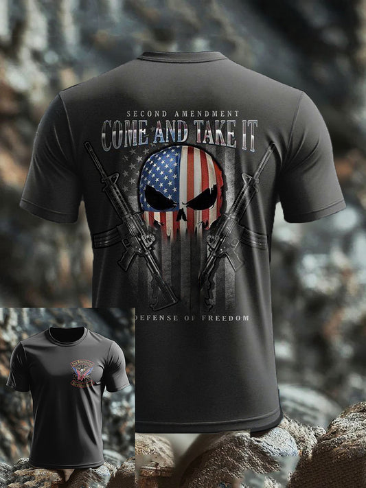 Men's Veteran Defend 2nd Amendment Printed T-shirt