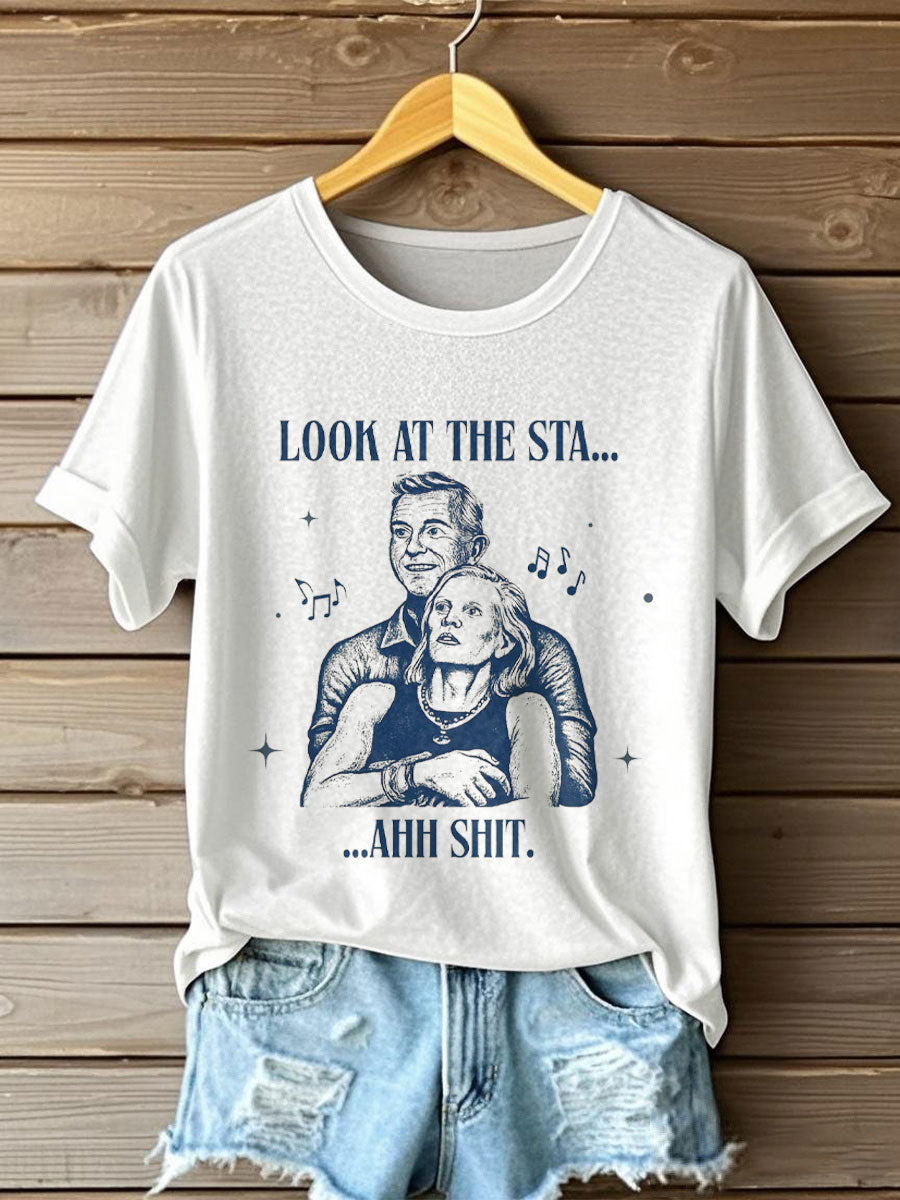 Women's Funny Halloween Kiss Cam Printed T-Shirt