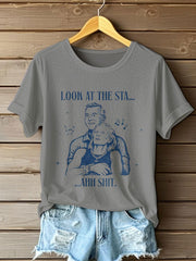 Women's Funny Halloween Kiss Cam Printed T-Shirt