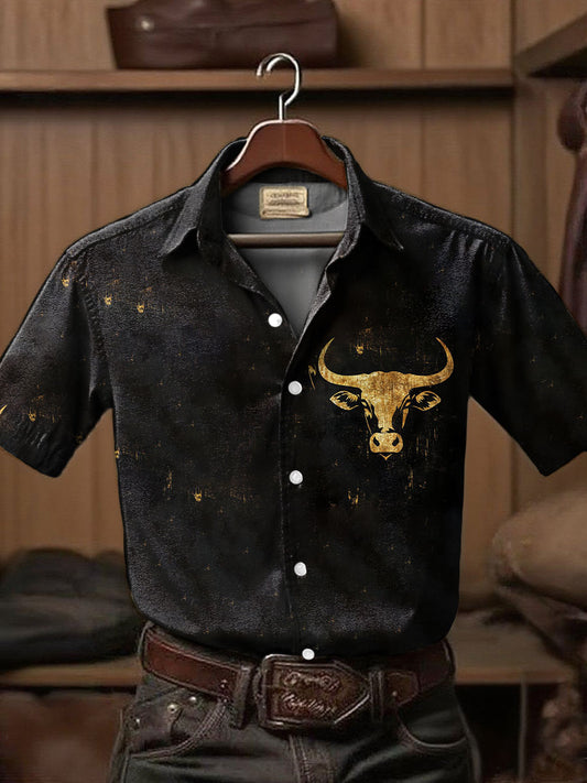 Men's Western Style Art Printed Shirt