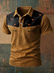 Men's Western Style Printed Casual Tops