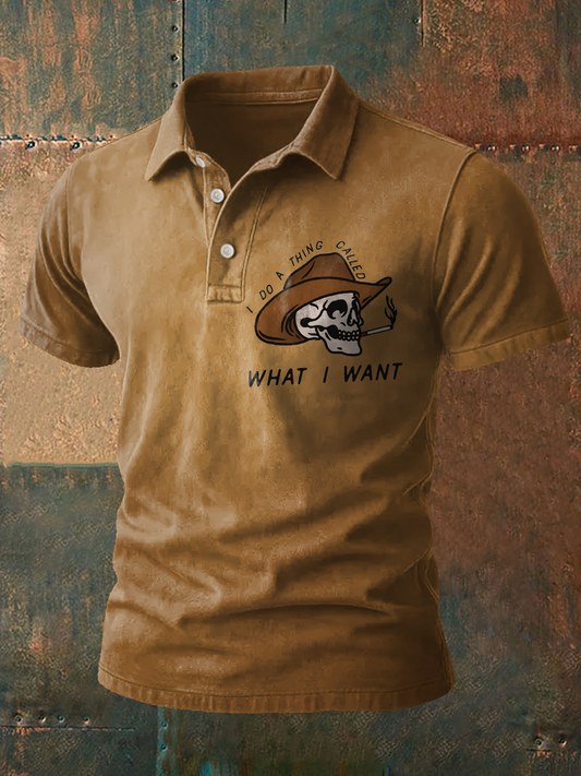 Men's Western Style Printed Casual Tops
