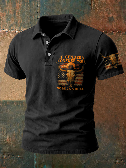 Men's Western Style Printed Casual Tops