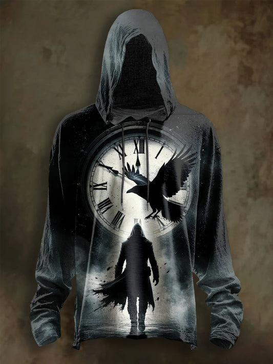 Men's Halloween Printed Long Sleeve Hoodie