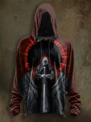 Men's Halloween Printed Long Sleeve Hoodie