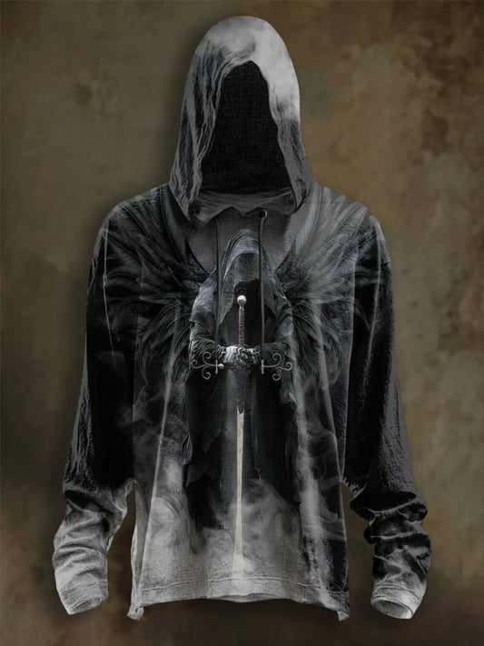 Men's Halloween Printed Long Sleeve Hoodie